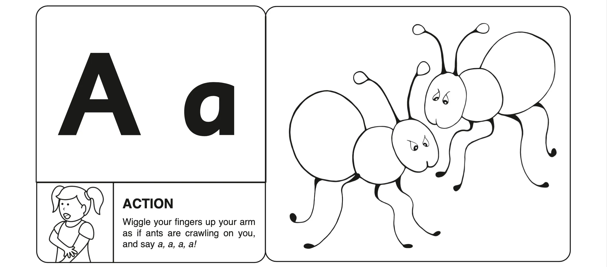 Letter A phonics worksheet preview