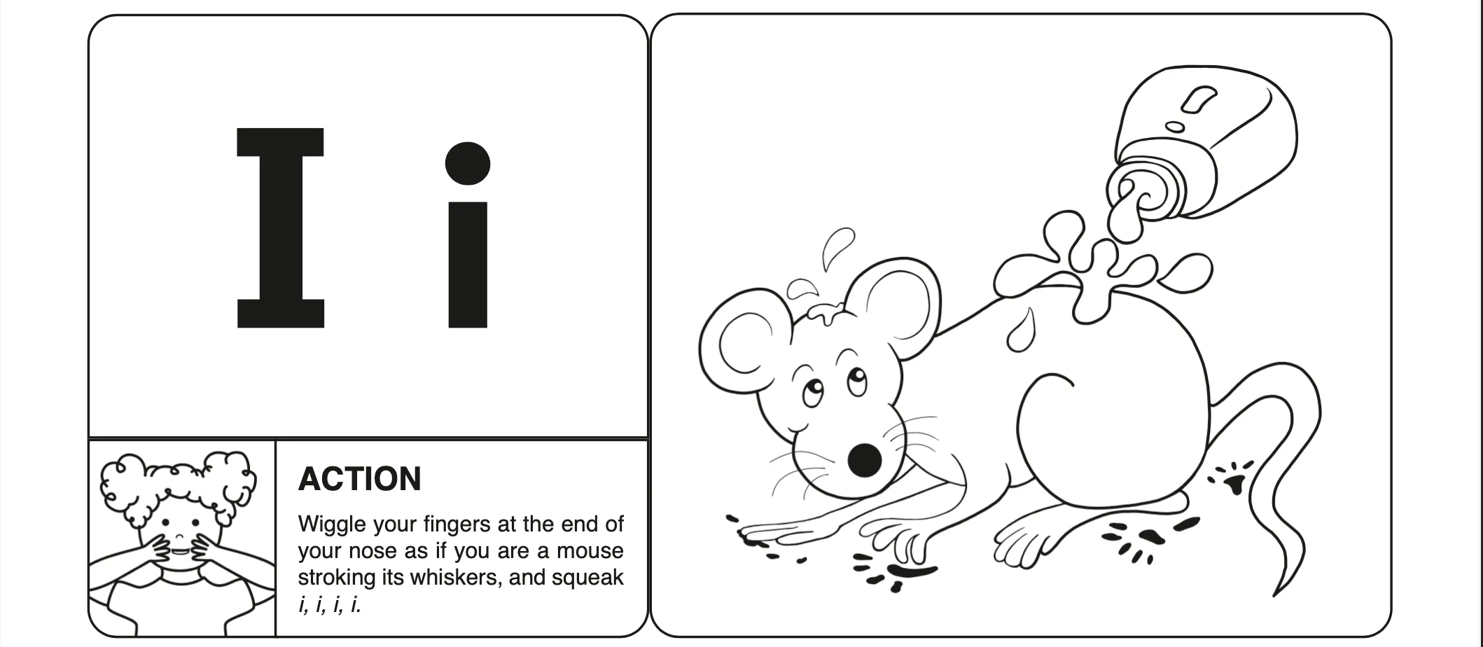 Letter I phonics worksheet preview