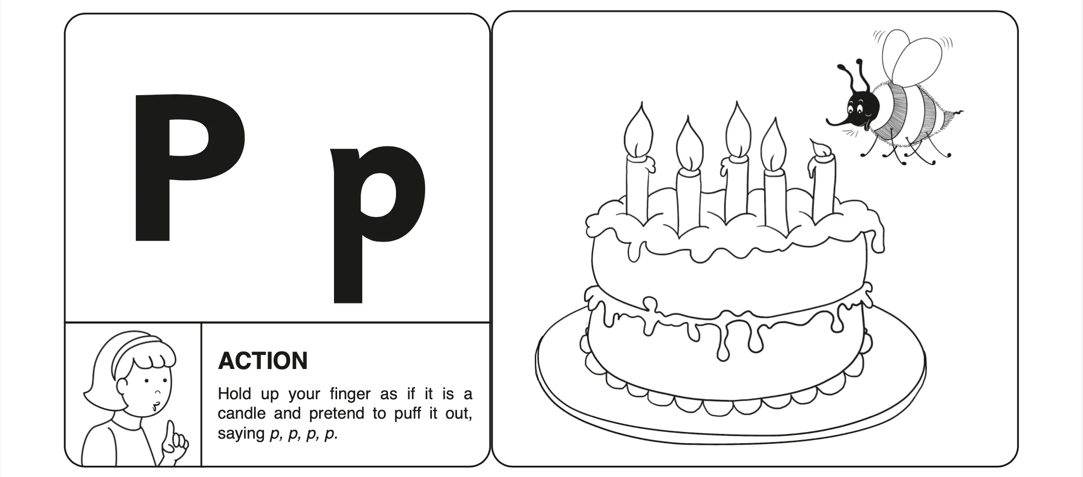 Letter P phonics worksheet preview