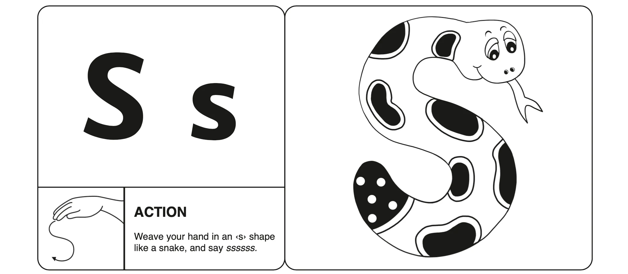 Letter S phonics worksheet preview